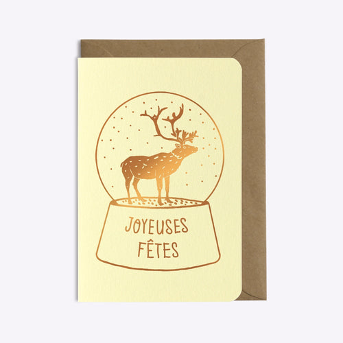 Carte double avec enveloppe - Joyeuses fêtes - Do you speak français ?