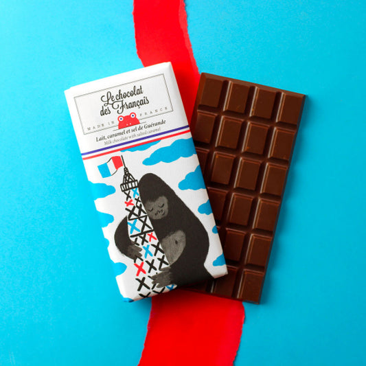 Tablette lait, caramel et sel de Guérande - Bio - King-Kong - Do you speak français ?