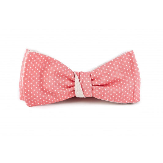 Noeud Papillon pois rose/naturel - Do you speak français ?