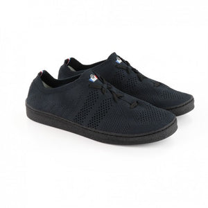 Chaussures baskets noires - semelle noire - Do you speak français ?