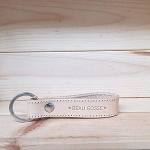 Porte-clés - Cuir naturel - Beau gosse - Do you speak français ?