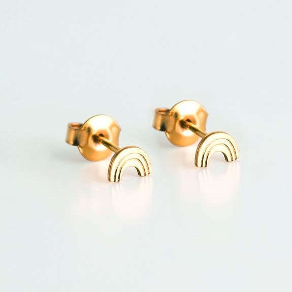Boucles d'oreilles puces arc-en-ciel - Do you speak français ?