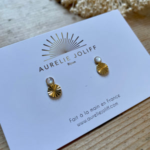 Boucles d'oreilles Léontine nacre - Do you speak français ?
