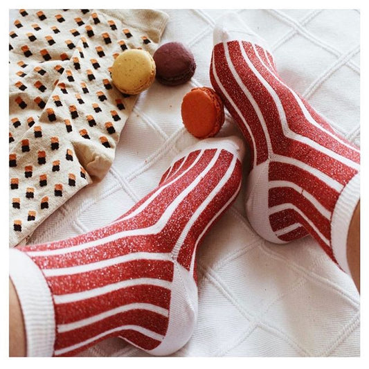 Chaussettes à rayures lurex T36-41 - Do you speak français ?