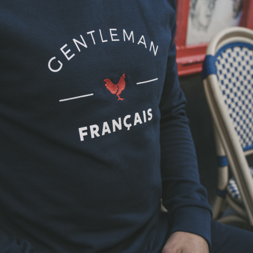 Sweat Gentleman Français bleu - Do you speak français ?