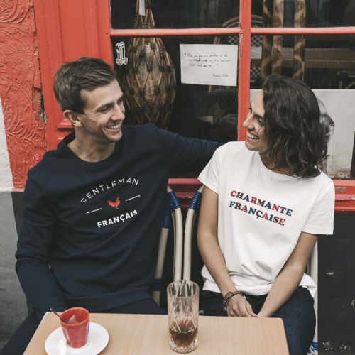 Sweat Gentleman Français bleu - Do you speak français ?