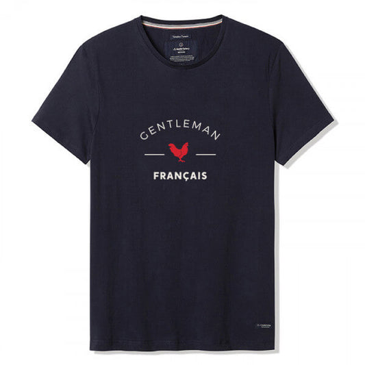 T-shirt Gentleman Français bleu - Do you speak français ?