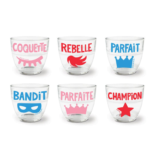 Verres Duralex "Môme" série 2 - Do you speak français ?