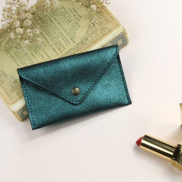 Porte-cartes La voyageuse teal - Do you speak français ?